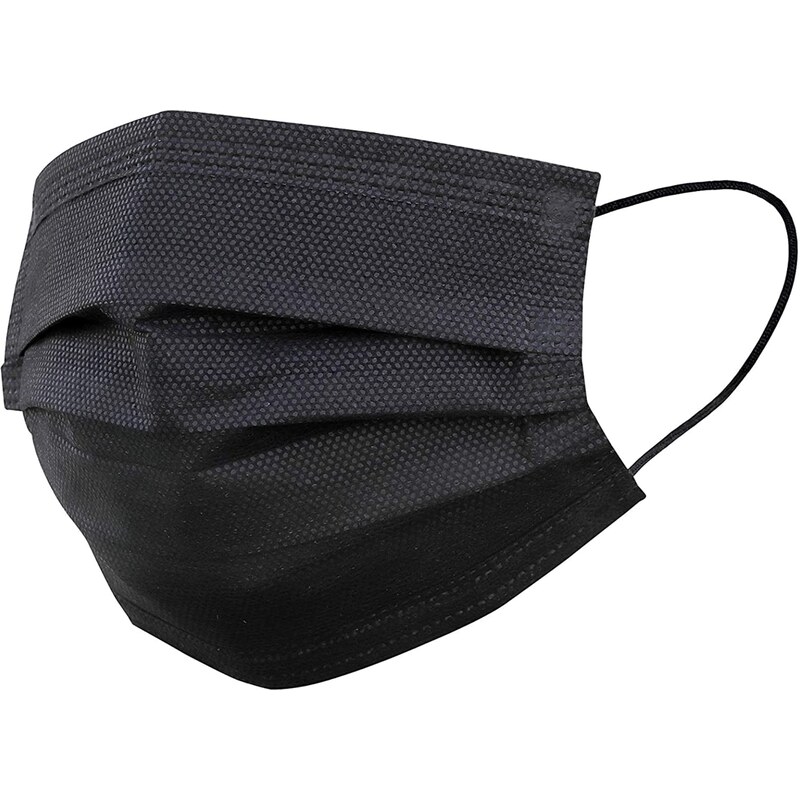V&V Ochranná rouška z netkané textilie 3 - vrstvá, černá
