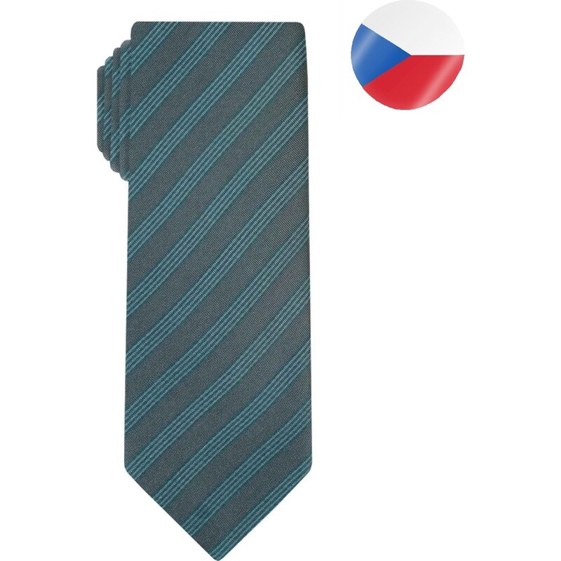 Pánská hedvábná kravata MONSI Oblique - šedá