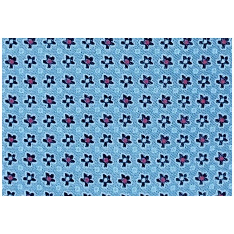 Pánská hedvábná kravata MONSI Floral - modrá