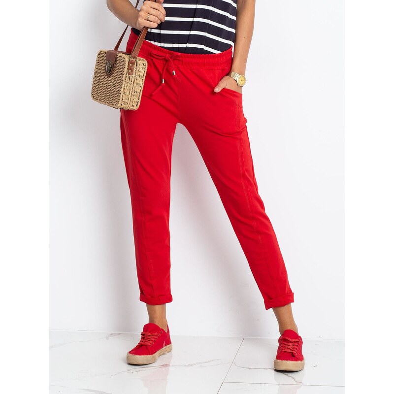 BASIC Feel Good Sweatpants-RV-DR-3589.08X-red