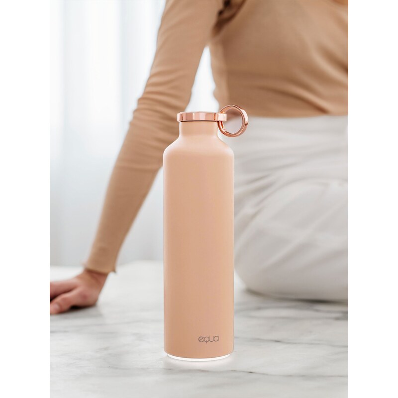 EQUA Smart Pink Blush 680 ml chytrá termoska z nerezové oceli