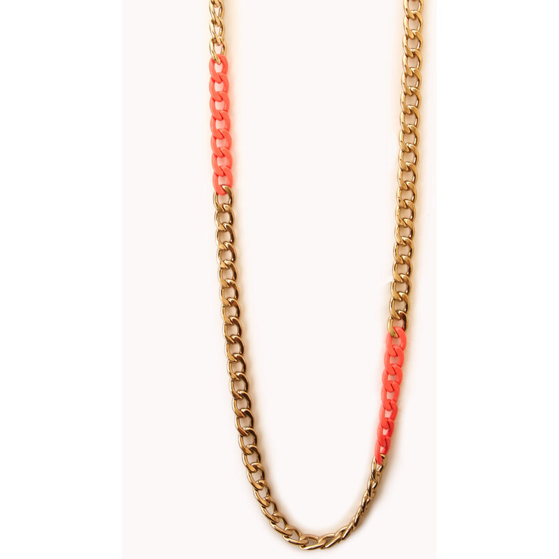 Forever 21 Sleek Colorblocked Chain Necklace