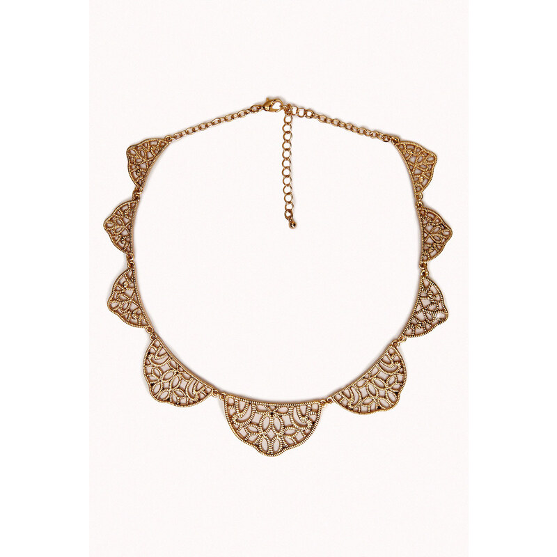 Forever 21 Abstract Cutout Bib Necklace