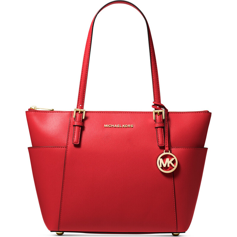 Jet set large crossgrain leather tote deals