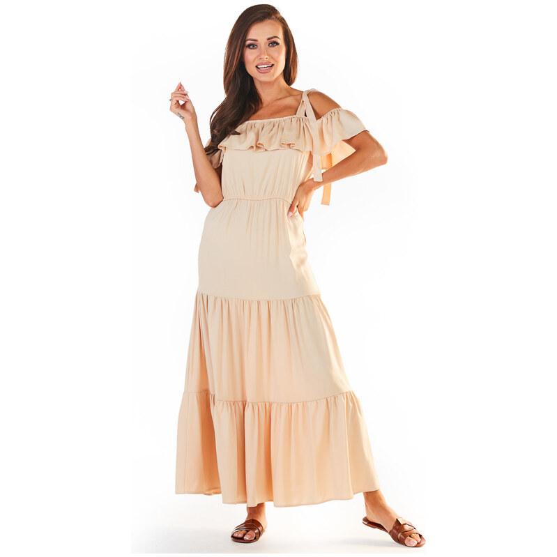 Awama Womans Dress A358 Beige