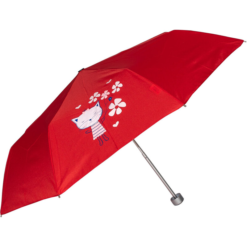 Doppler Kid's Mini Light Kitty - červený dětský deštník