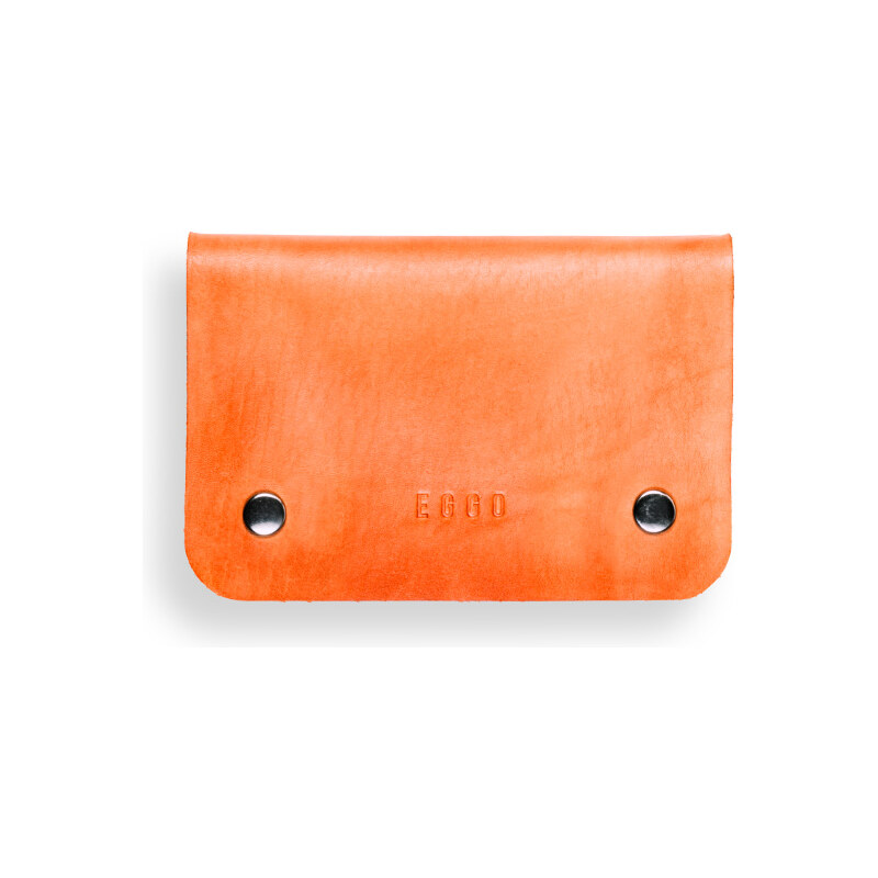 Eggo Smith XS malá kožená peněženka Oranžová