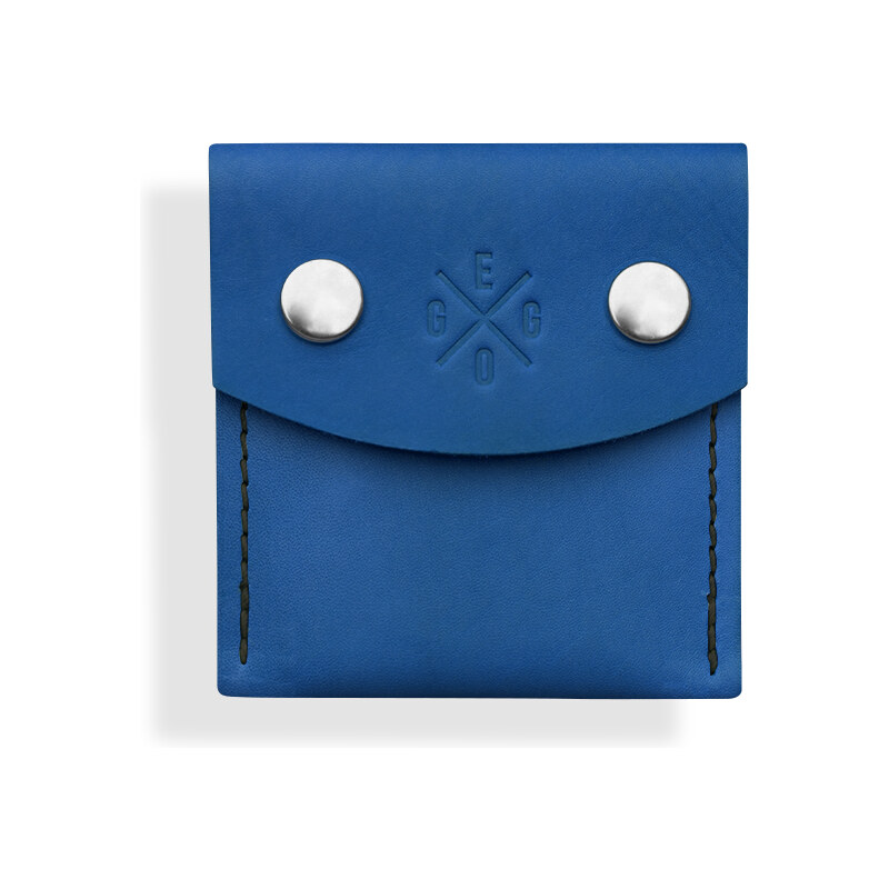 Eggo Turner malá kožená peněženka Modrá