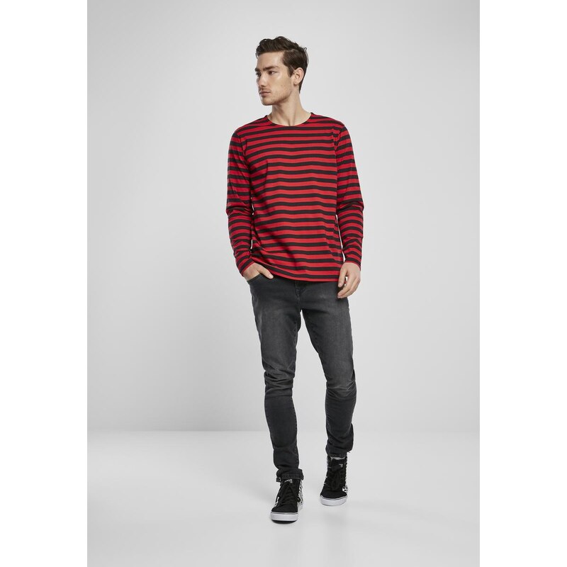 UC Men Regular Stripe LS vypalovaný/bl