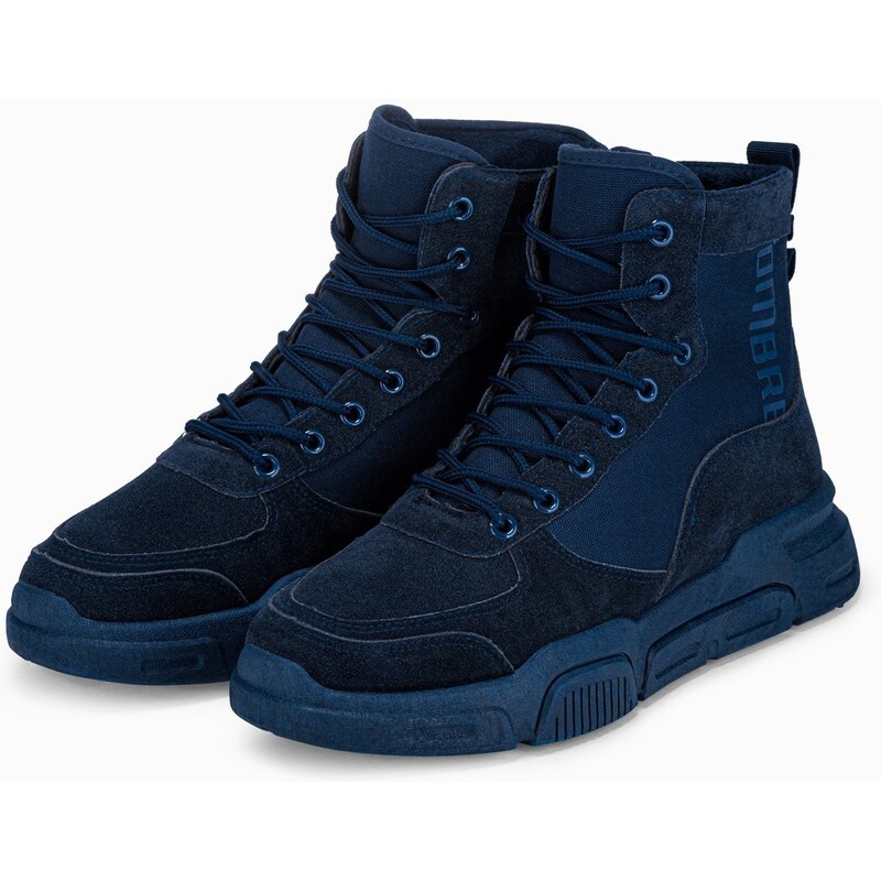 Ombre Clothing Pánské sneakers boty - námořnická modrá T348