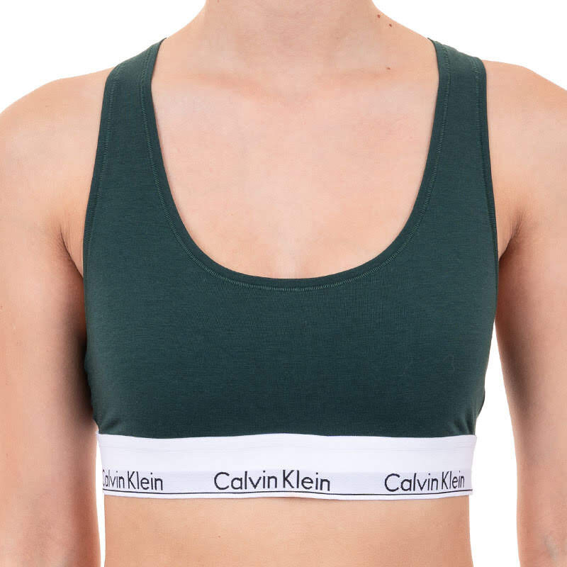 Dámská podprsenka Calvin Klein tmavě zelená (F3785E-CP2)