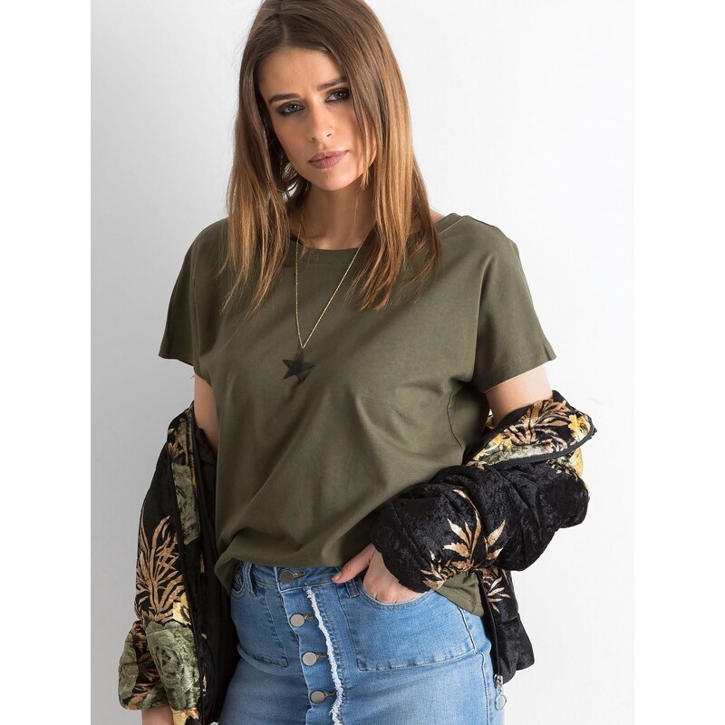 BASIC Feel Good T-shirt-RV-TS-4662.28P-khaki