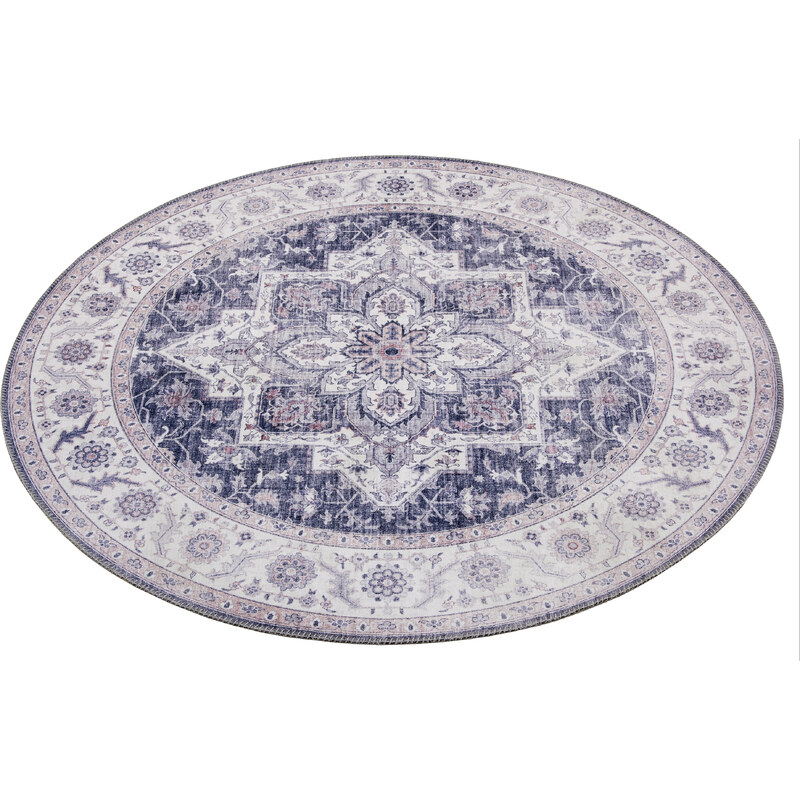 Nouristan - Hanse Home koberce Kusový koberec Asmar 104003 Mauve/Pink kruh - 160x160 (průměr) kruh cm