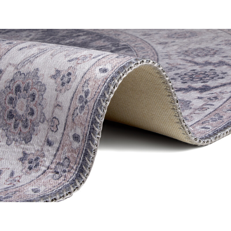 Nouristan - Hanse Home koberce Kusový koberec Asmar 104003 Mauve/Pink kruh - 160x160 (průměr) kruh cm