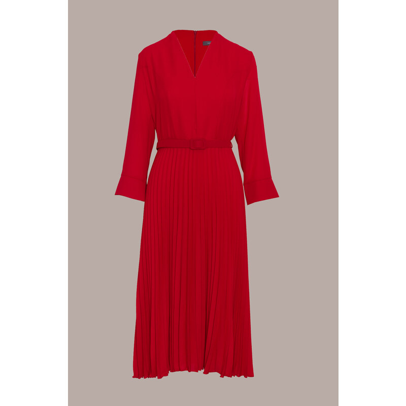 Červené plisované šaty Sandro Ferrone