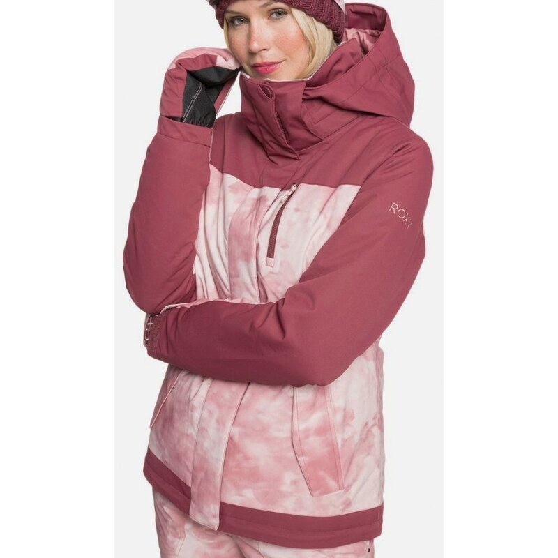 Bunda Roxy Jetty Block silver pink tie dye
