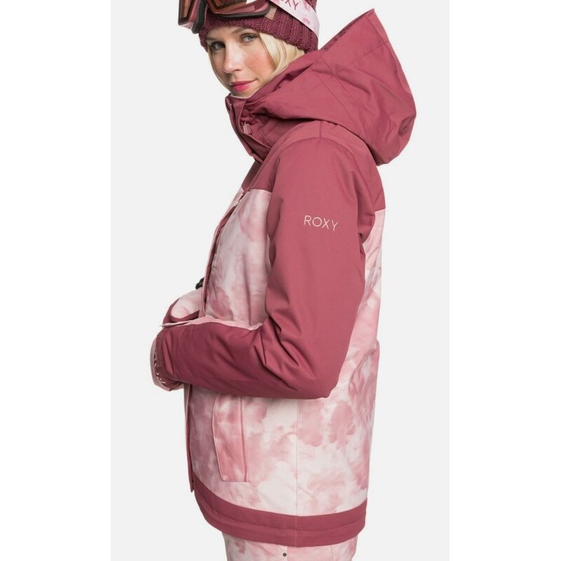 Bunda Roxy Jetty Block silver pink tie dye