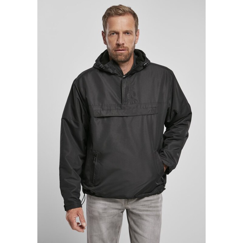 Bunda Brandit Fleece Pull Over Windbreaker - black