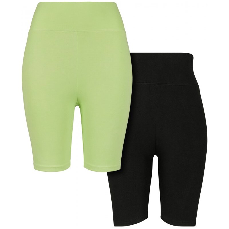 Legíny Urban Classics Ladies High Waist Cycle Shorts 2-Pack - 53189910
