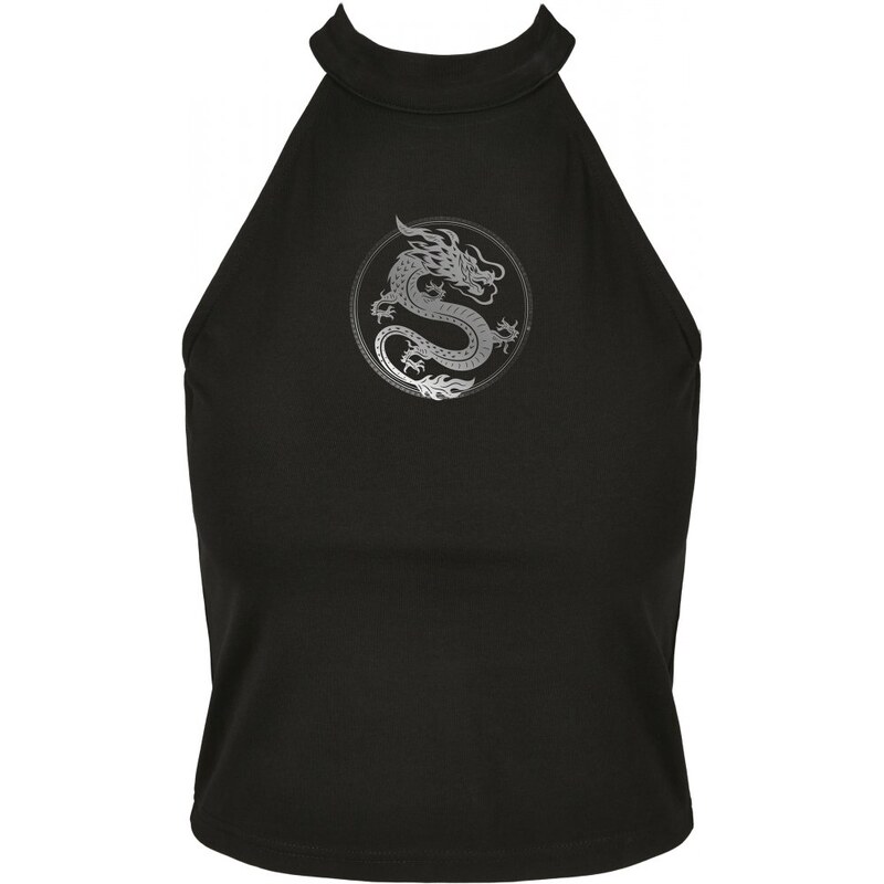 MISTER TEE Dámský top Dragon Turtleneck Short Top - černý 91817723
