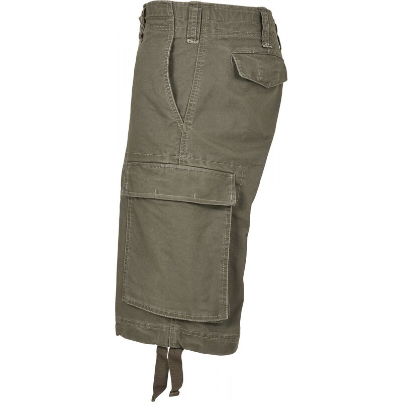 URBAN CLASSICS Kraťasy Vintage Shorts - olive