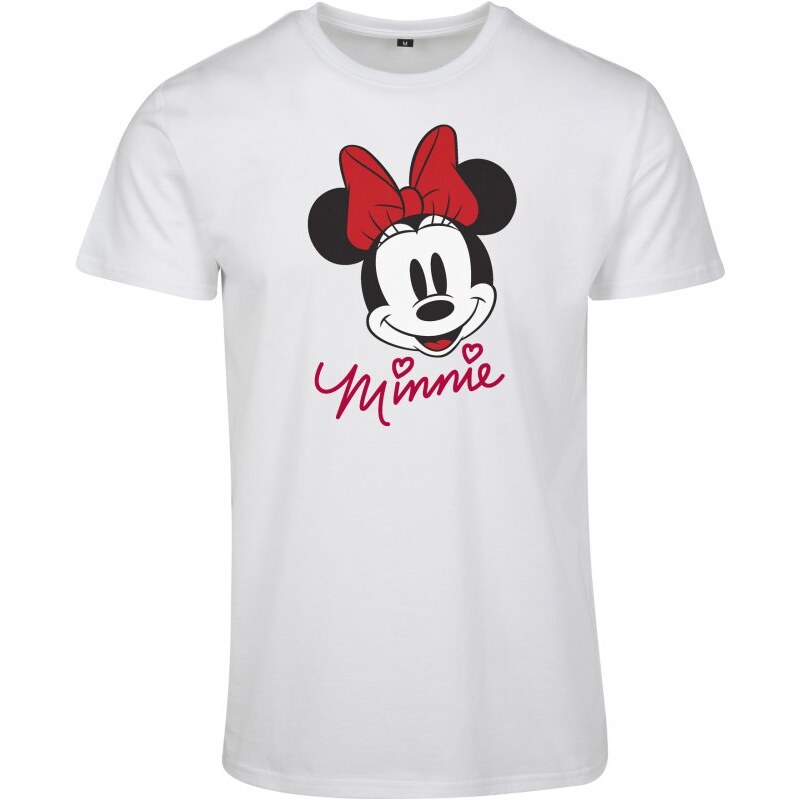 MERCHCODE Dámské tričko Ladies Minnie Mouse Tee white 109396552