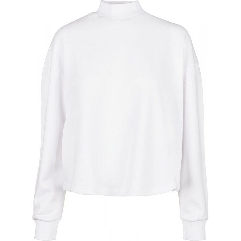 URBAN CLASSICS Ladies Oversized High Neck Crew - white