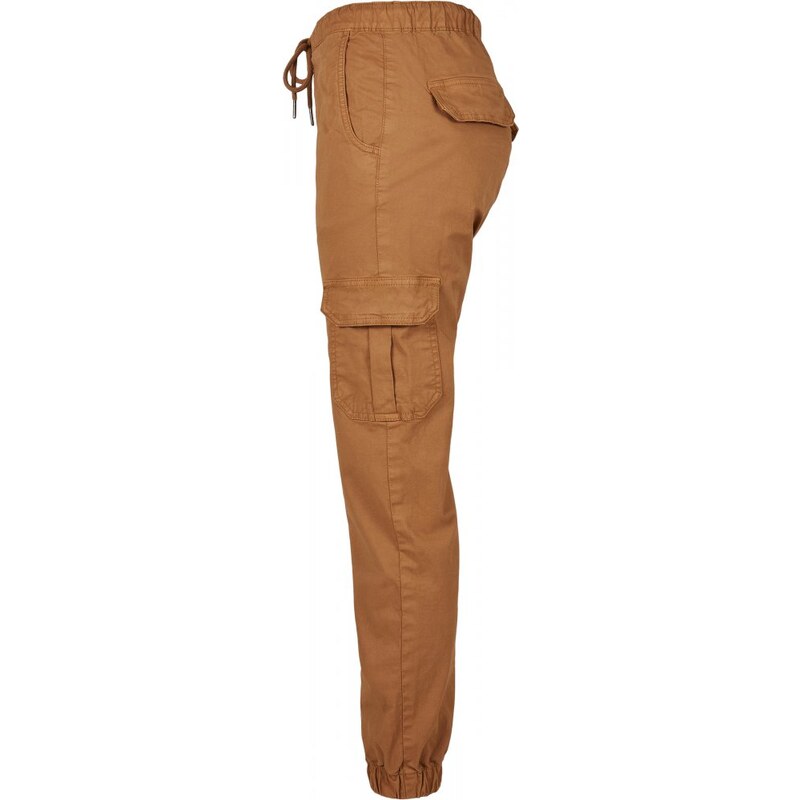 URBAN CLASSICS Ladies High Waist Cargo Jogging Pants - toffee