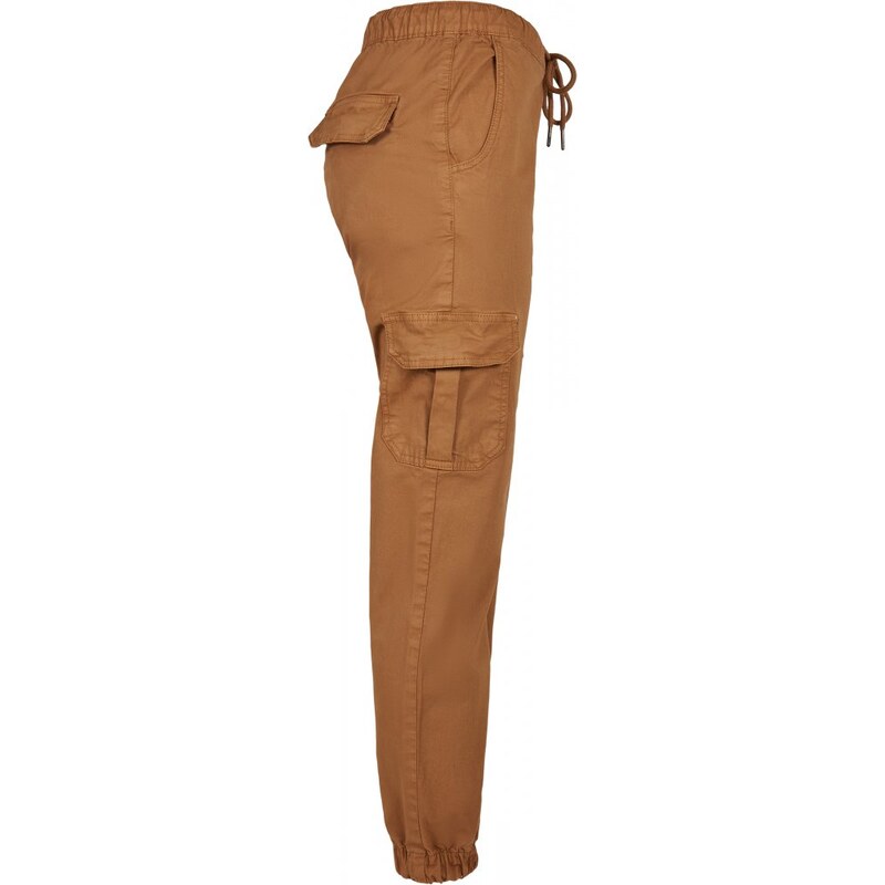 URBAN CLASSICS Ladies High Waist Cargo Jogging Pants - toffee