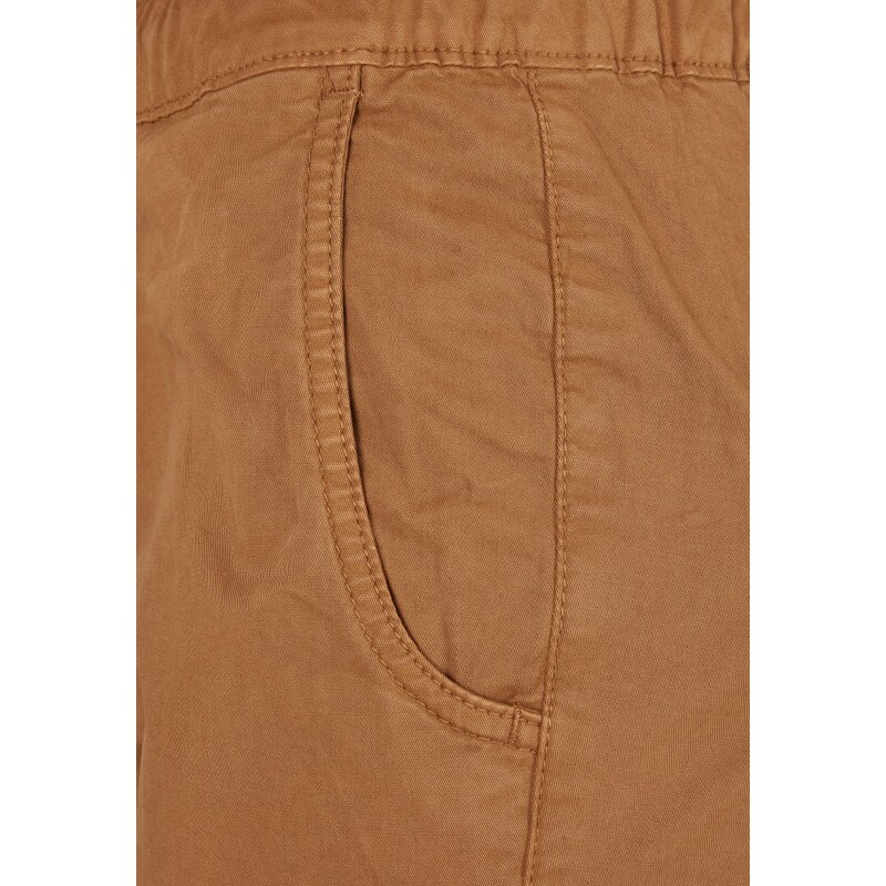 URBAN CLASSICS Ladies High Waist Cargo Jogging Pants - toffee