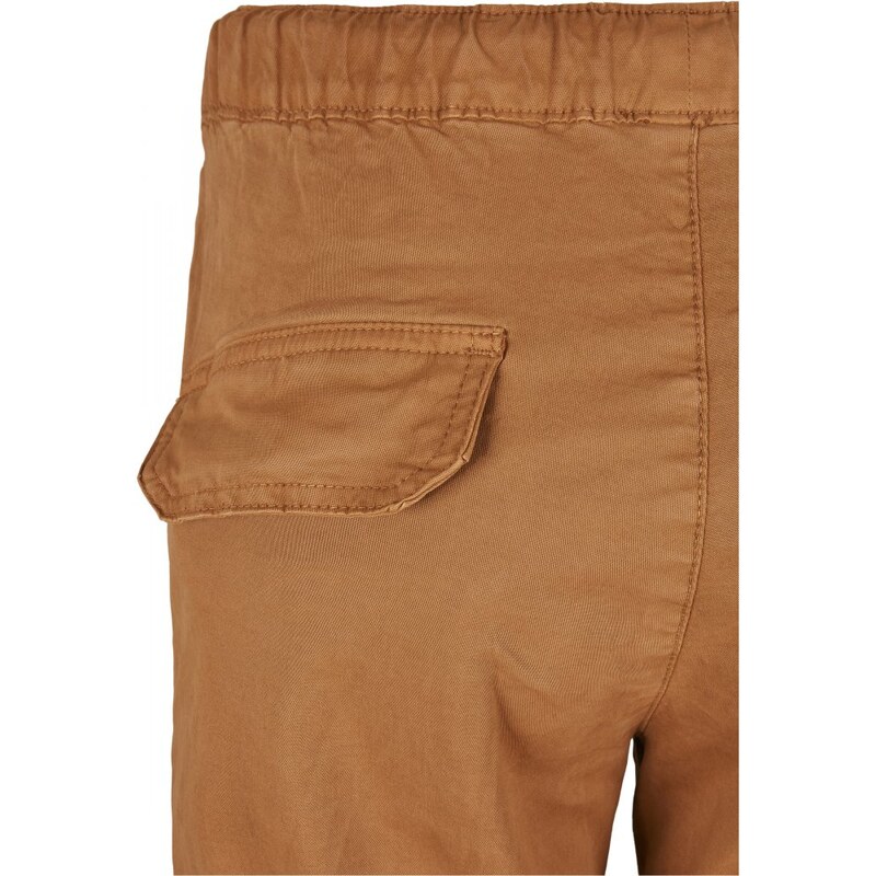 URBAN CLASSICS Ladies High Waist Cargo Jogging Pants - toffee