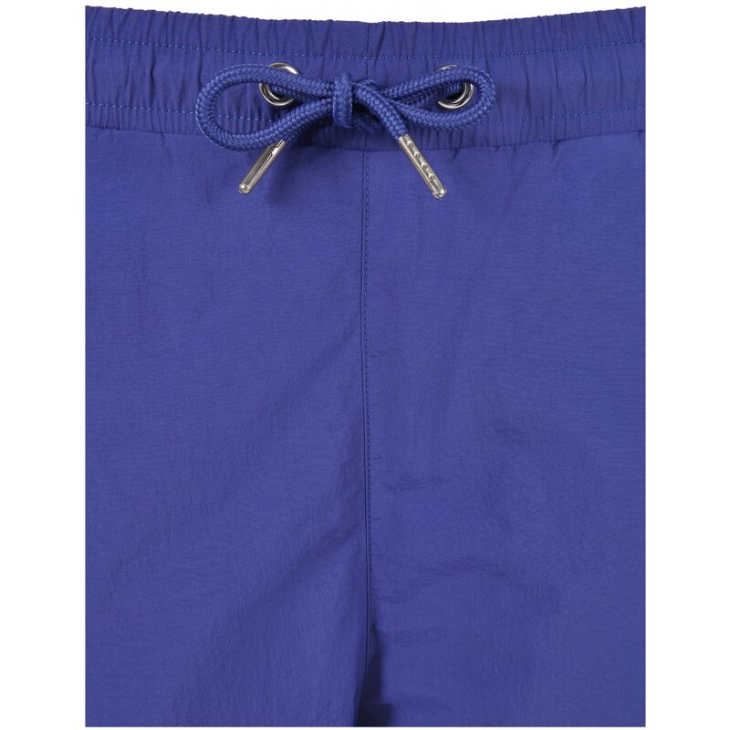 URBAN CLASSICS Ladies High Waist Crinkle Nylon Cargo Pants - bluepurple