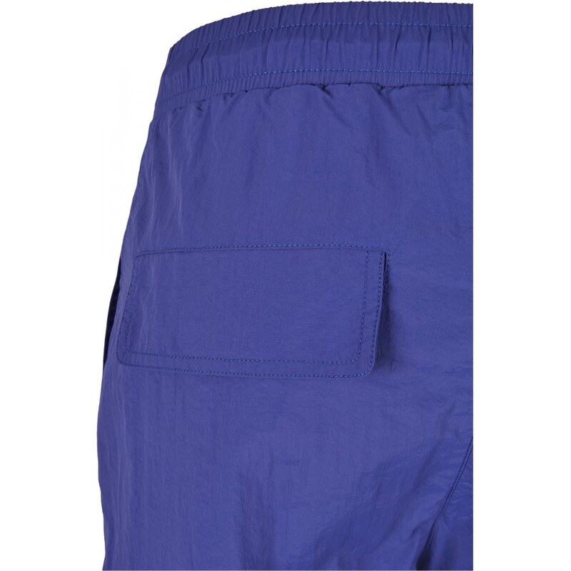 URBAN CLASSICS Ladies High Waist Crinkle Nylon Cargo Pants - bluepurple