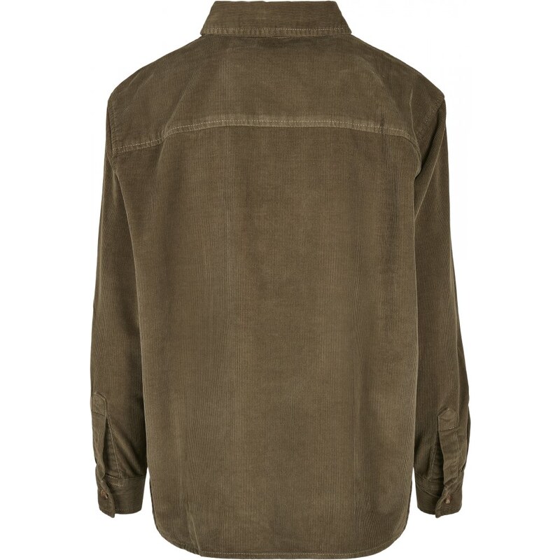Dámská košile Urban Classics Corduroy Oversized Shirt - olive