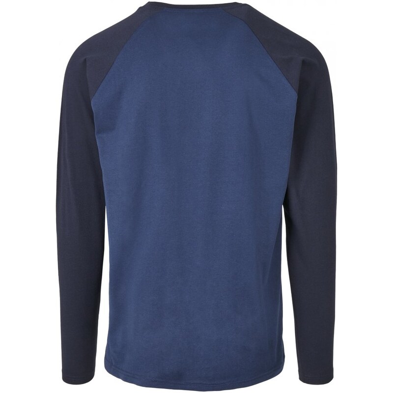 URBAN CLASSICS Raglan Contrast LS - darkblue/midnightnavy
