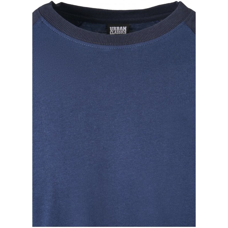 URBAN CLASSICS Raglan Contrast LS - darkblue/midnightnavy