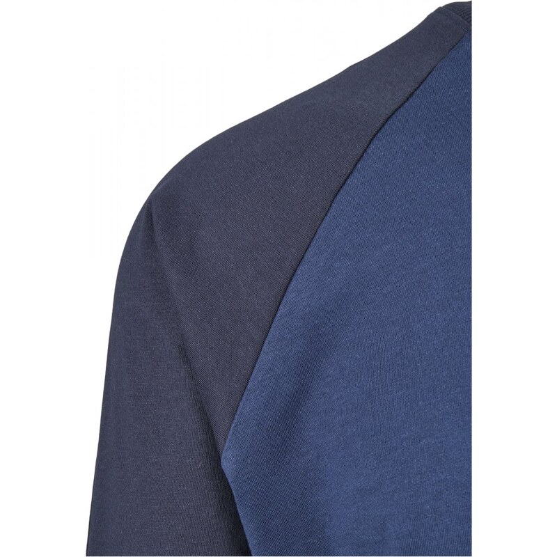 URBAN CLASSICS Raglan Contrast LS - darkblue/midnightnavy