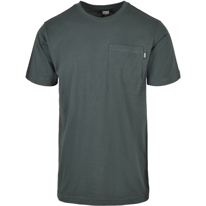 Tričko Urban Classics Basic Pocket Tee - bottlegreen