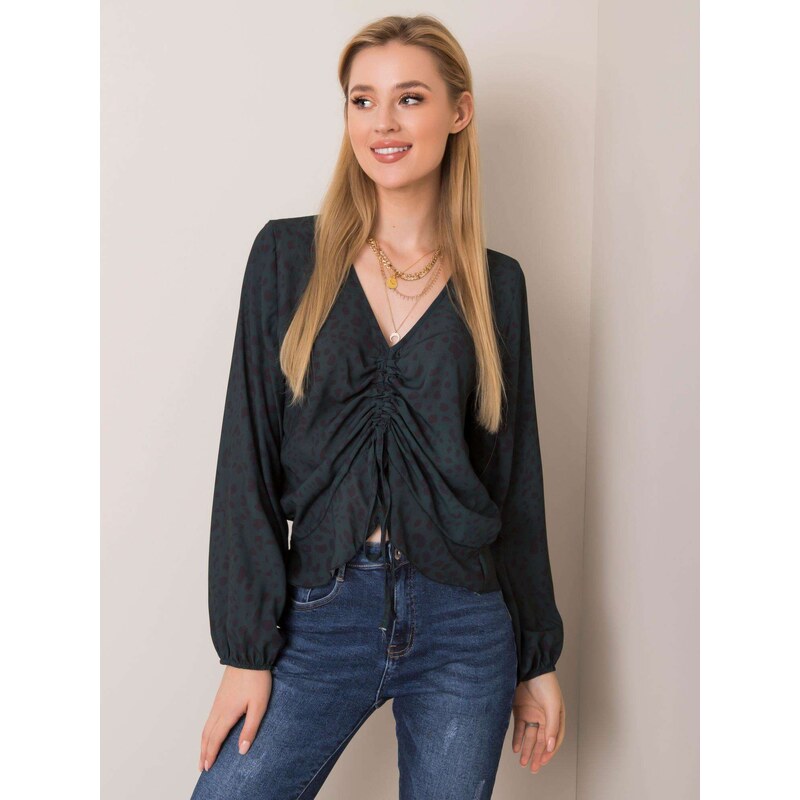 Italy Moda Blouse-DHJ-BZ-12283-1.93P-dark green