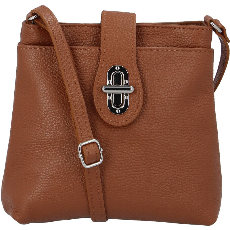 Dámská kožená crossbody kabelka koňaková - ItalY Laira koňak 63944102