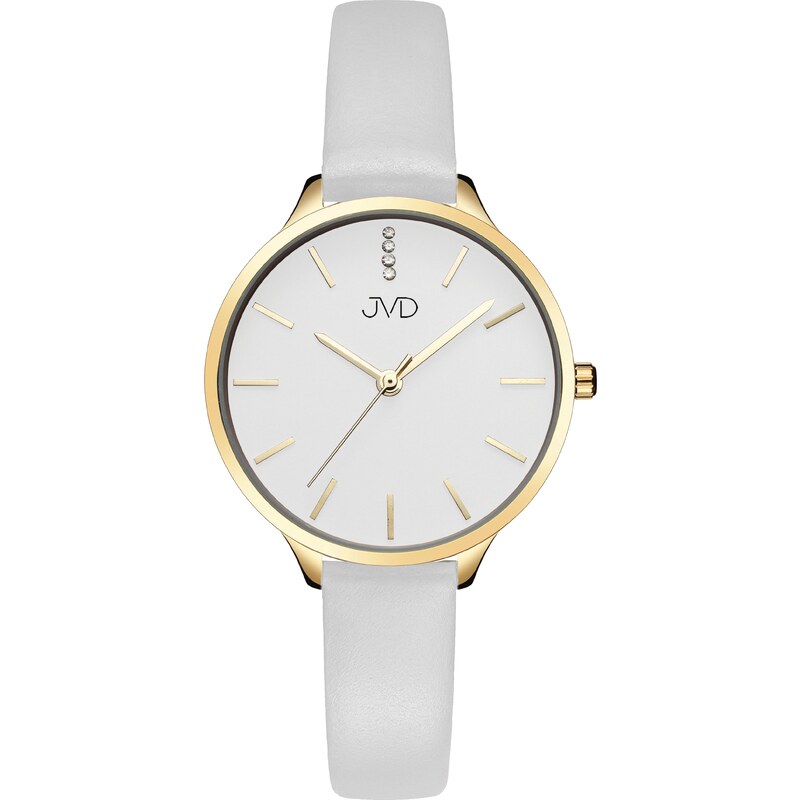 Dámské módní designové hodinky JVD JZ201.9 s řemínkem z pravé