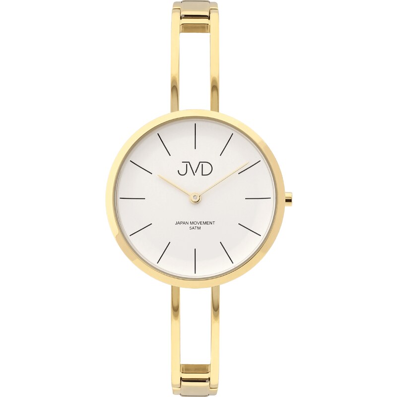 Zlacené dámské elegantní šperkové náramkové hodinky JVD J4188.2 53202543