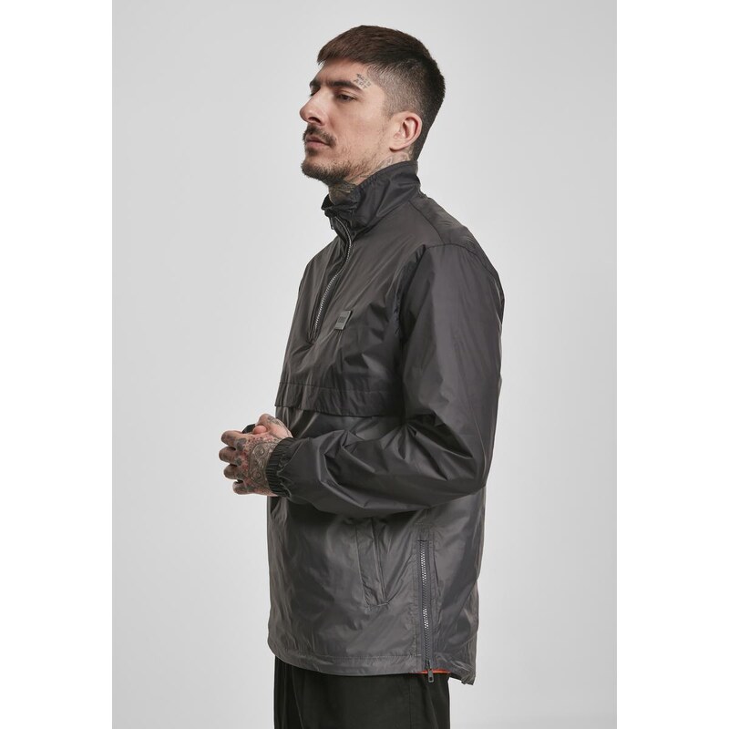 UC Men Stand Up Collar Pull Over Jacket černá/tmavý stín