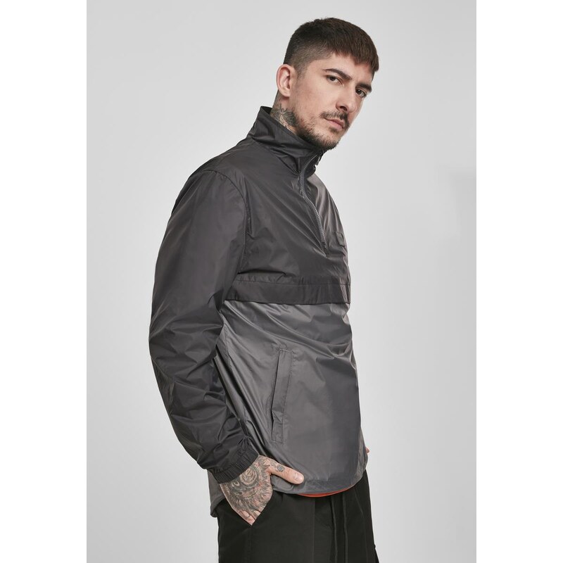 UC Men Stand Up Collar Pull Over Jacket černá/tmavý stín