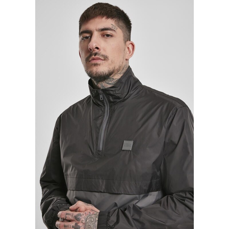 UC Men Stand Up Collar Pull Over Jacket černá/tmavý stín