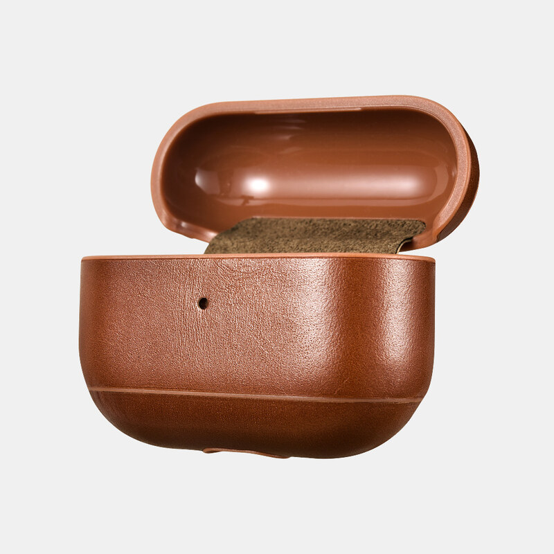 Kožené pouzdro na sluchátka AirPods Pro - iCarer, Vintage Brown