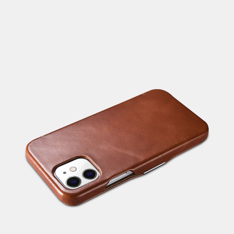 Knížkové pouzdro pro iPhone 12 mini - iCarer, Vintage Brown