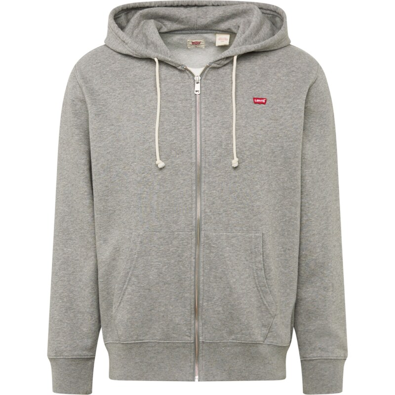 LEVIS  Mikina Zip Up Hoodie šedá