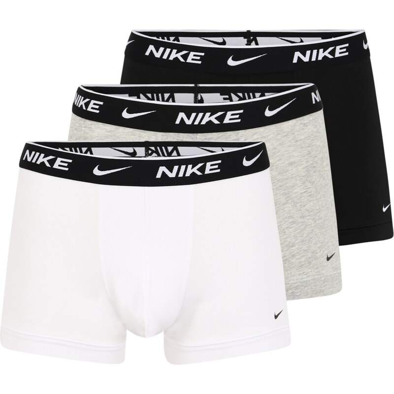 NIKE Underwear Boxerky šedý melír / černá / bílá