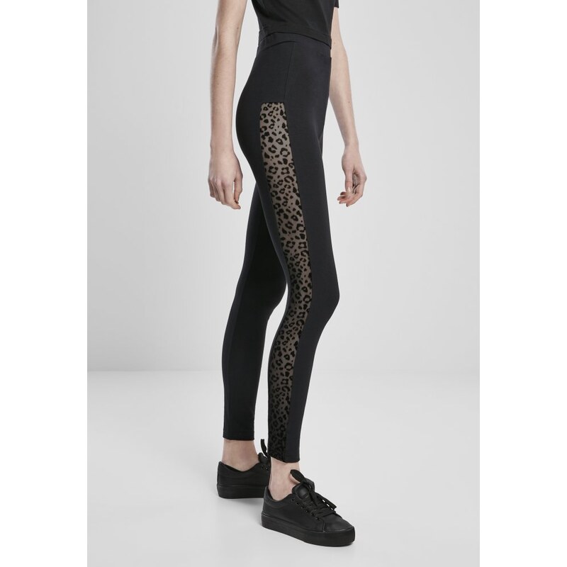 URBAN CLASSICS Ladies Flock Lace Stripe Leggings